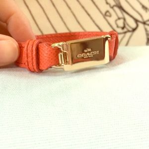 LAST CHANCE PRICE DROP! COACH ORANGE LEATHER CUFF